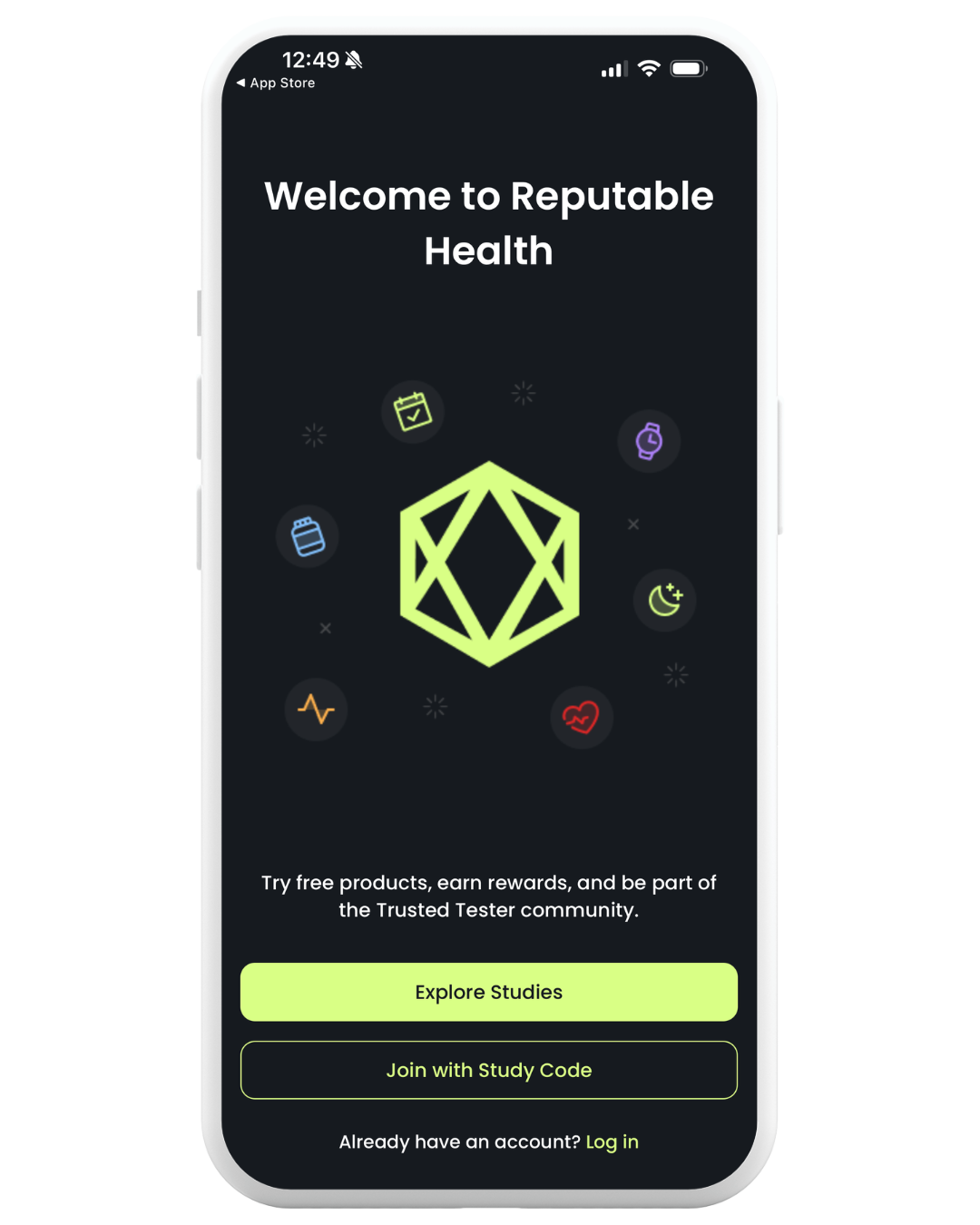 Reputable Health App Mockup