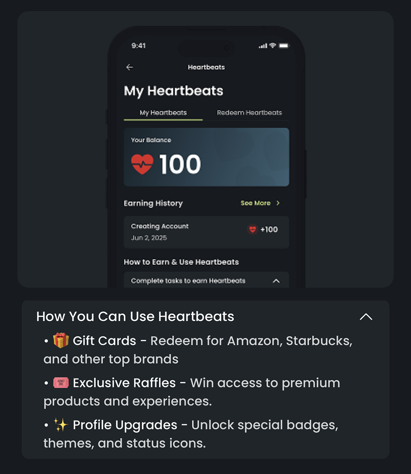 Reputable App - Rewards Section